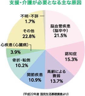 支援・介護が必要となる主な原因 支援・介護が必要となる主な原因